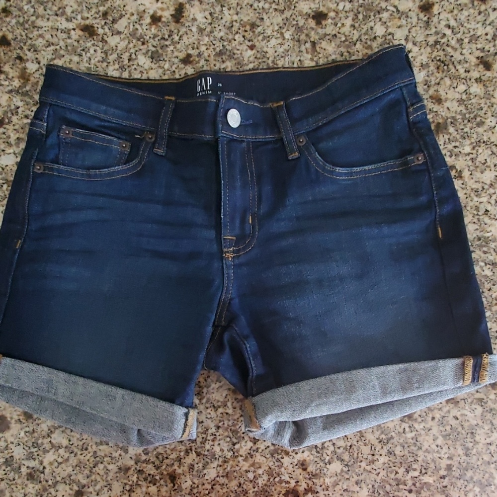 GAP Women's Dark Blue Denim Shorts
